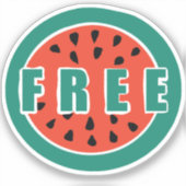 watermelon free palestine sticker, free gaza シール (正面)