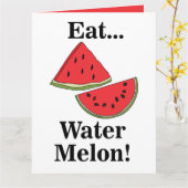 Watermelon Fruit Fun Summer Party カード (黄色い花)