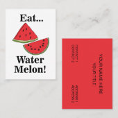 Watermelon Fruit Tropical Nutritionist 名刺 (正面/裏面)