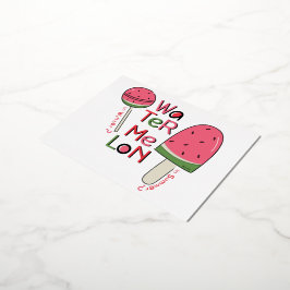 Watermelon in Summer or Winter how do you like it? 箔シーズンポストカード