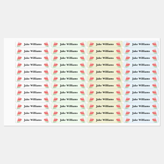 Watermelon Kids' Name Clothing School Labels ラベル (シート)