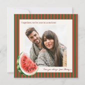 Watermelon Love Photo Valentine Card カード (正面)