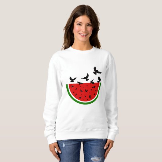 Watermelon of Freedom – Palestinian Symbol of Hope スウェットシャツ (正面フル)