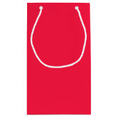 Watermelon Pink Solid Color スモールペーパーバッグ (裏面)