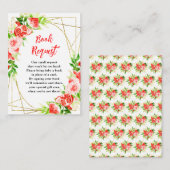 Watermelon Pomegranate Baby Shower Book Request エンクロージャーカード (正面/裏面)