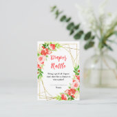 Watermelon Pomegranate Baby Shower Diaper Raffle エンクロージャーカード (スタンド正面)