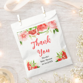 Watermelon Pomegranate Baby Shower Thank You フェイバーバッグ