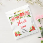 Watermelon Pomegranate Birthday Thank You フェイバーバッグ (封をした状態)