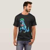 Watermelon  rex Dinosaur Dino Fan Melon Tシャツ (正面フル)