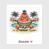 Watermelon Shogun Beach Sumo — Vintage Summer Warr シール (シート)