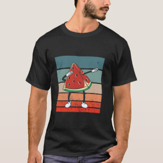 Watermelon slice dabbing cartoon arms and legs dan tシャツ