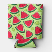 Watermelon Slice Fiesta | Fun Summer Fruit Pattern 缶クーラー (正面)