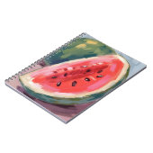 Watermelon Slice | Fruit Watercolor Painting ノートブック (左側)