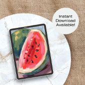 Watermelon Slice | Fruit Watercolor Painting ポスター