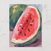 Watermelon Slice | Fruit Watercolor Painting ポストカード (正面)