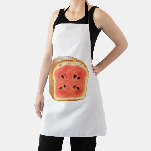 Watermelon Slice Inside a Loaf of Bread エプロン (インサイチュ)