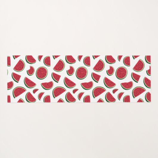 Watermelon Slice Summer Pattern ヨガマット (裏面(横))