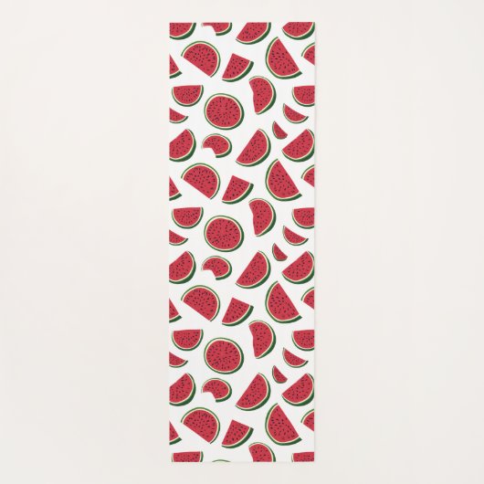 Watermelon Slice Summer Pattern ヨガマット (裏面)