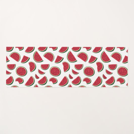Watermelon Slice Summer Pattern ヨガマット (正面(横))