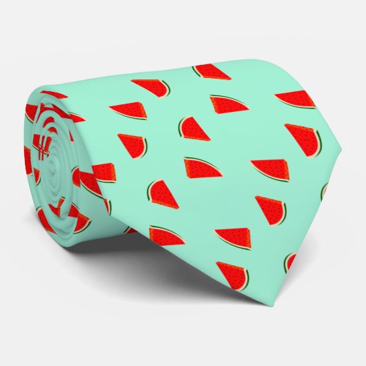watermelon slices pattern green ネクタイ (ロール)