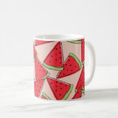 watermelon slices with pink background seamless pa コーヒーマグカップ (正面右)