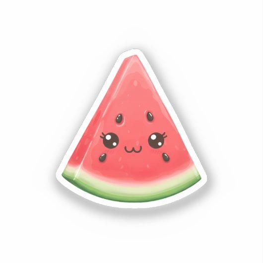 Watermelon Sticker Custom Funny Summer Fruit Gift シール (正面)