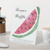 Watermelon Summer Baby Shower Diaper Raffle   台座サイン (インサイチュ)