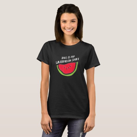 Watermelon Summer Fruits Tropical Melon Tシャツ (正面フル)