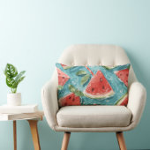 Watermelon Summer Throw Pillow ランバークッション (椅子)