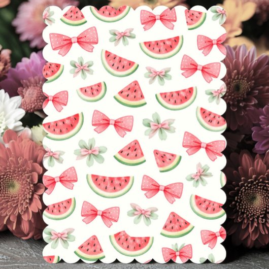 Watermelon Sweet Fairy First Birthday Party 招待状