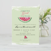 Watermelon Sweet Girl Summer Baby Shower  招待状 (スタンド正面)
