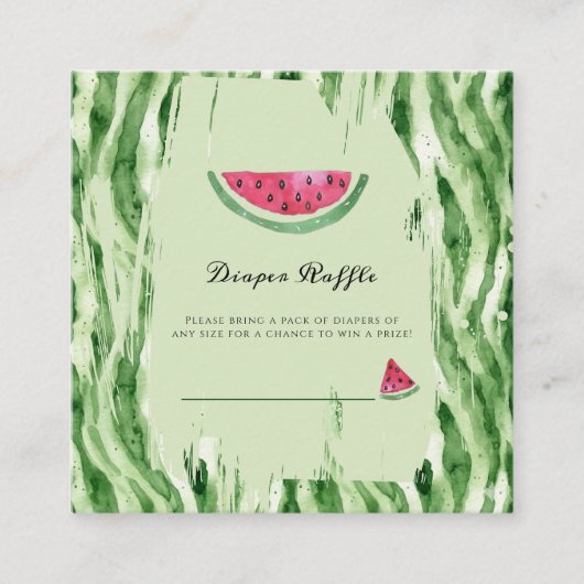 Watermelon Sweet Girl Summer Diaper Raffle エンクロージャーカード (正面)