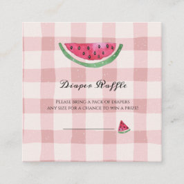Watermelon Sweet Girl Summer Diaper Raffle エンクロージャーカード