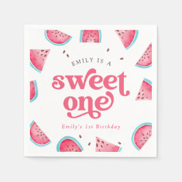 Watermelon Sweet One 1st Birthday Party スタンダードカクテルナプキン