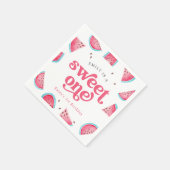 Watermelon Sweet One 1st Birthday Party スタンダードカクテルナプキン (角)
