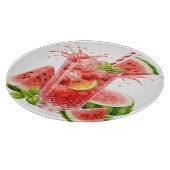 WATERMELON THEMED TROPICAL SUMMER DRINK カッティングボード (角)