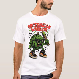 Watermelon Warrior – Cool Cartoon Baseball Sports Tシャツ