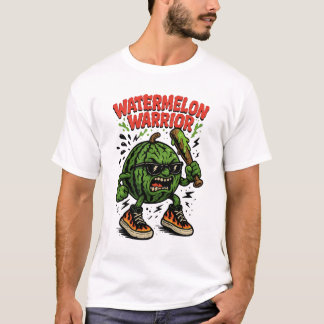 Watermelon Warrior – Cool Cartoon Baseball Sports Tシャツ