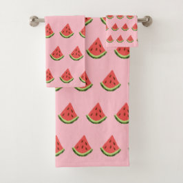 Watermelon Wedges Bath Towels (Pink & Red) バスタオルセット