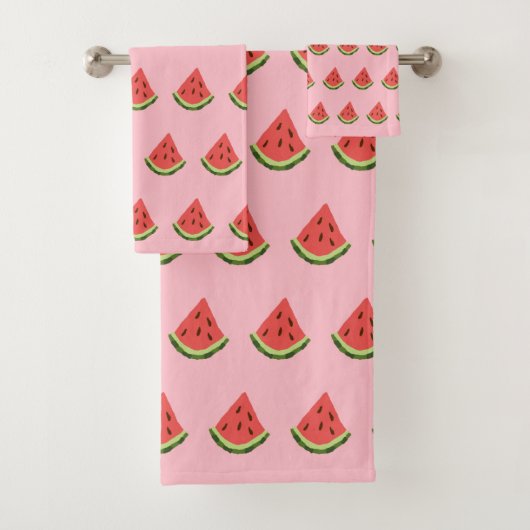 Watermelon Wedges Bath Towels (Pink & Red) バスタオルセット (インサイチュ)