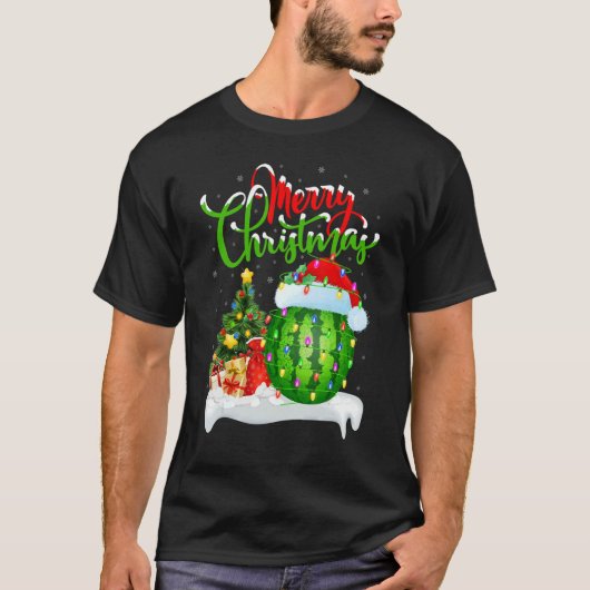 Watermelon Xmas Decorations Santa Watermelon Chr Tシャツ (正面)
