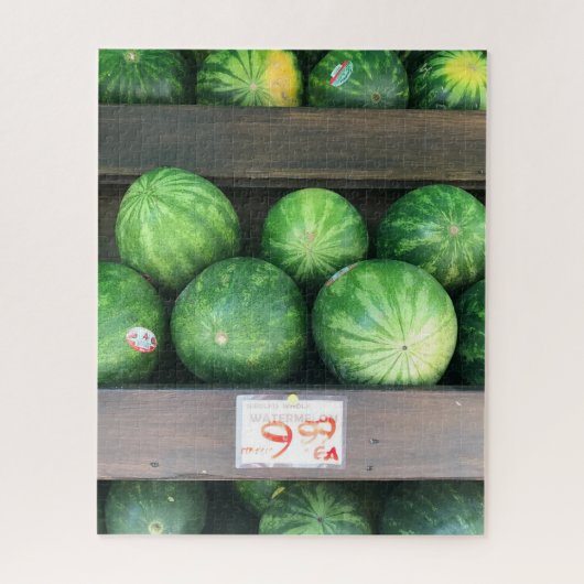 Watermelons for Sale Corner Bodega NYC Photograph ジグソーパズル (縦)