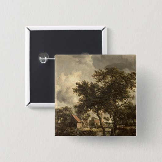 Watermill、c.1660 缶バッジ (正面&裏面)