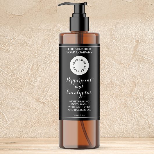 Waterproof black cosmetics bottle label add logo スパークリングワインラベル