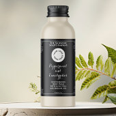 Waterproof black cosmetics bottle label add logo スパークリングワインラベル