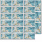 Waterproof Blue Gold Foil Cosmetics Bottle Label シール (正面)