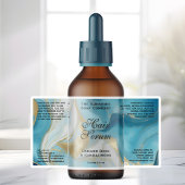 Waterproof Blue Gold Foil Cosmetics Bottle Label シール