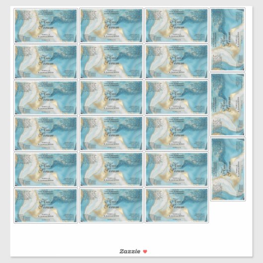 Waterproof Blue Gold Glitter Dropper Bottle Label シール (シート)