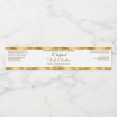 Waterproof Body Butter Jar Label White & Gold Foil ペットボトルラベル (シングルラベル)