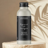 Waterproof curly font black cosmetics bottle label スパークリングワインラベル